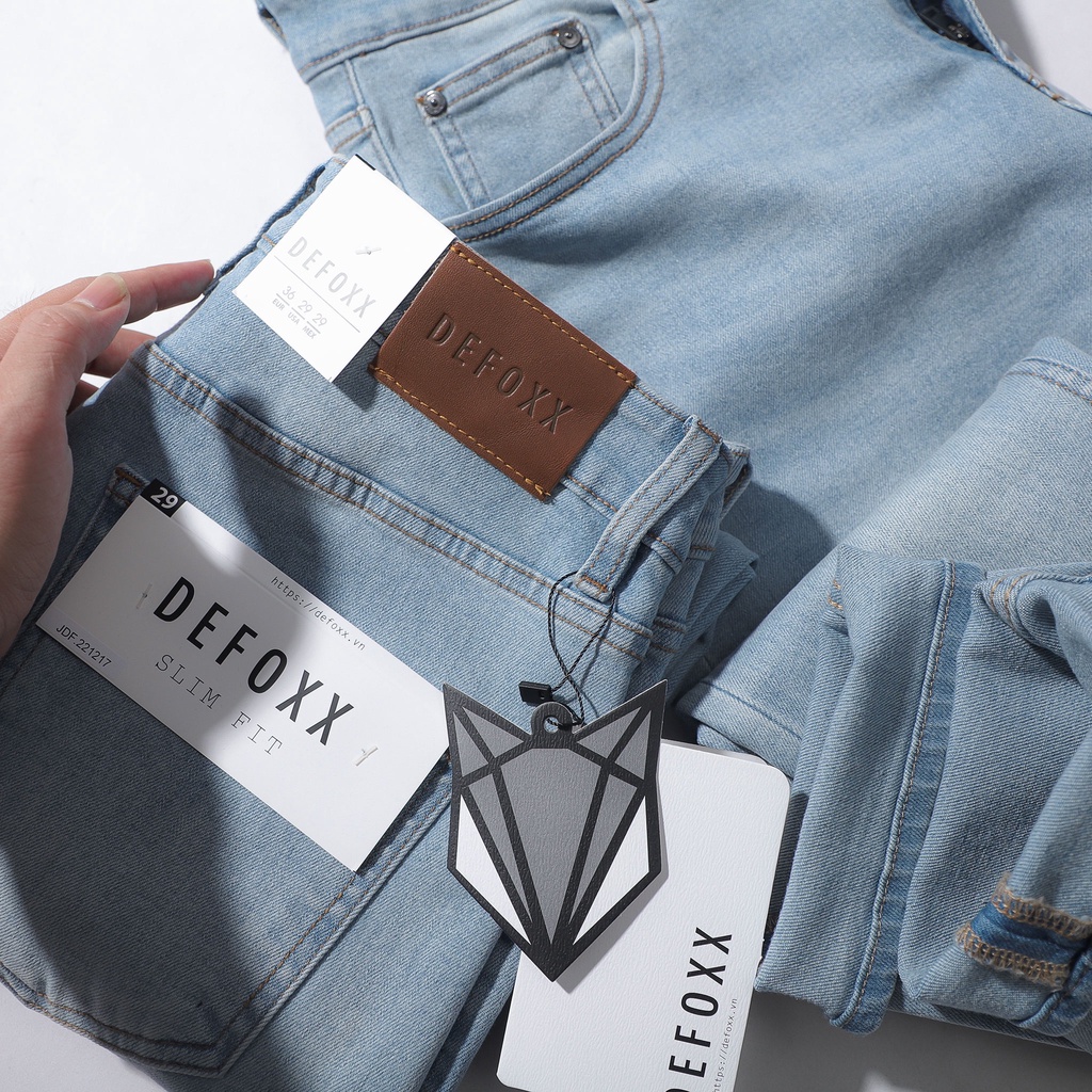 QUẦN BÒ - QUẦN JEAN - DEFOXX - WASH BLUE GREY - FORM SLIM FIT - CODE: 221217