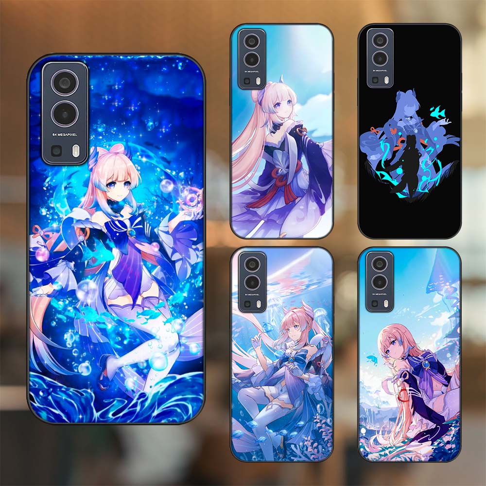 Ốp lưng Vivo Y72 5G viền đen in hình Sangonomiya Kokomi Genshin Impact