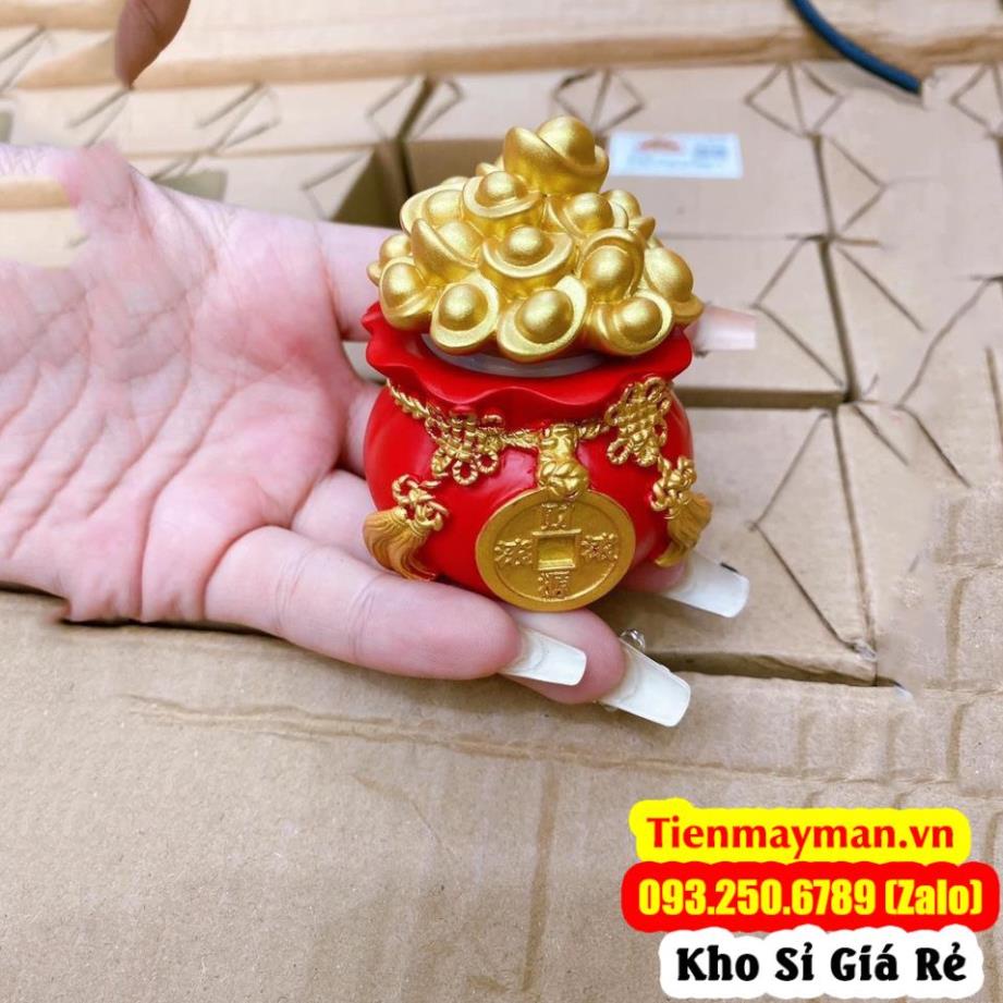 Hũ Đựng Muối Gạo Tài Lộc Đầu Năm Mới, Hủ Đựng Gạo Thỏi Vàng Trang Trí Ban Thờ, Bàn Làm Việc