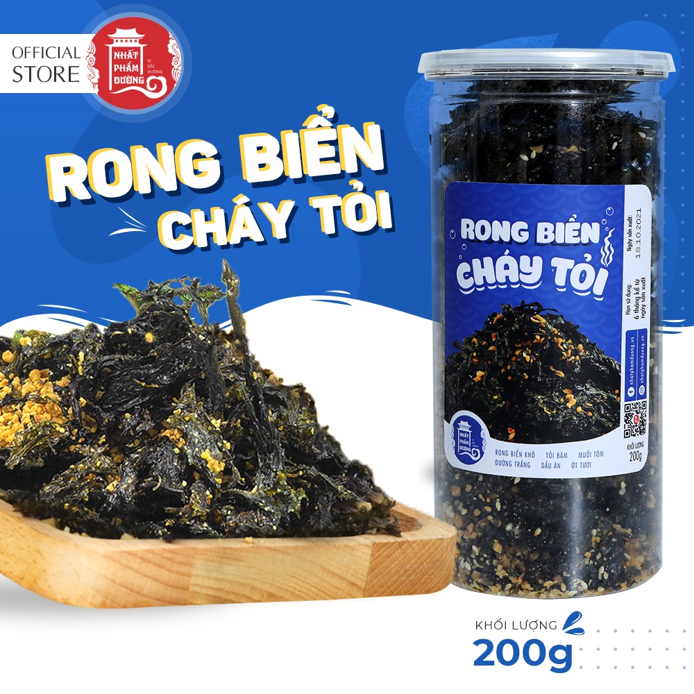 Rong biển cháy tỏi Nhất Phẩm Đường 200g snack rong biển tẩm gia vị