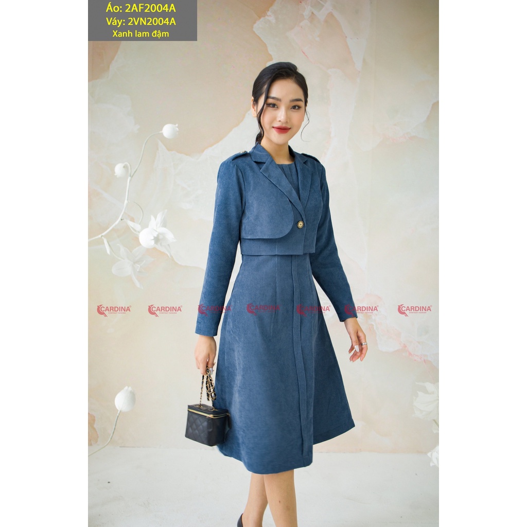 Đầm Nữ 𝐂𝐀𝐑𝐃𝐈𝐍𝐀 Cao Cấp Chất Nhung TĂm Êm Mịn Váy Sát Nách Áo khoác Croptop Hiện Đại Lên Phom Cực Chuẩn