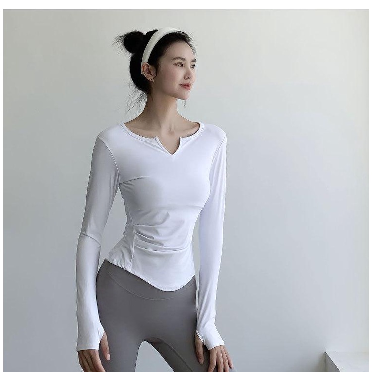 Áo Thể Thao Tay Dài A-024 Tập GYM Yoga Thun Poly Thời Trang Nịnh Dáng