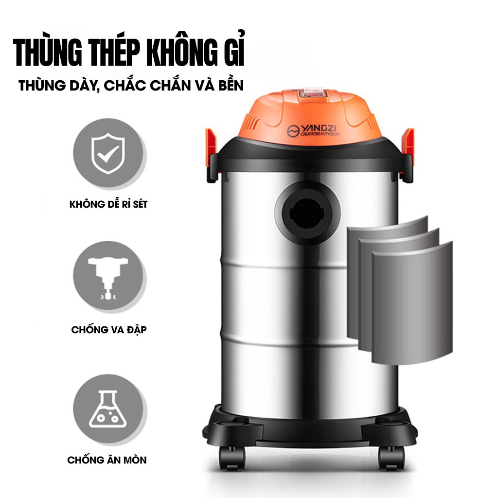Máy hút bụi gia đình công suất lớn Yangzi 1000W 15L bảo hành 6 tháng