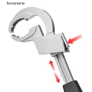 Forstretrtr Universal Adjustable Double-headed Wrench al Bath Wrench Aluminium Alloy Open End Spanner Bathroom Repair Hand Tool EN