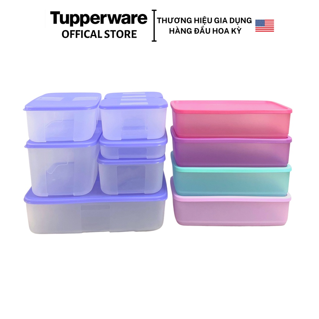 Bộ hộp trữ đông và trữ mát Tupperware Freezermate Essential Pak n Stor - Bảo hành trọn đời - Nhựa nguyên sinh PP số 5 an