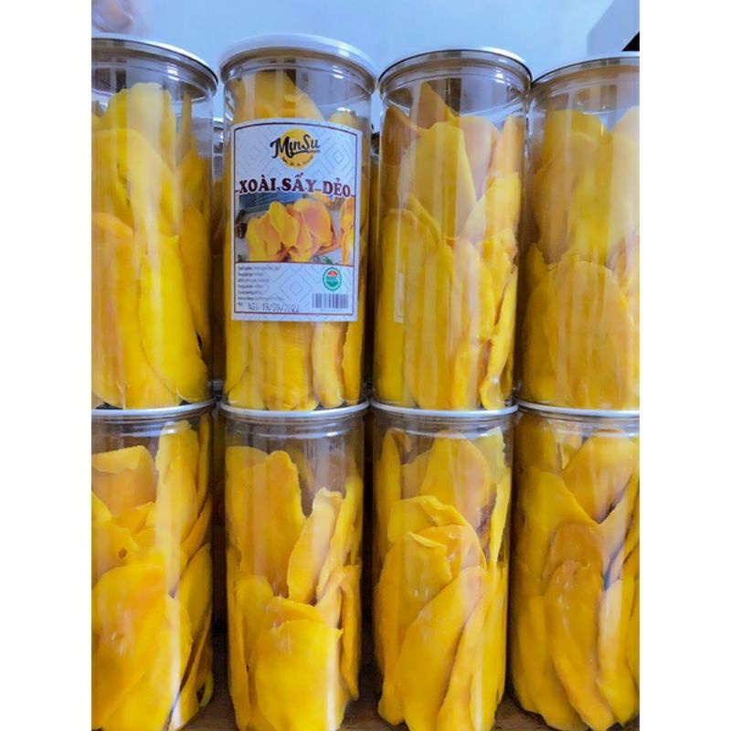 XOÀI SẤY DẺO Loại 1 HŨ 300G, 500G chua ngọt dẻo dai, đồ ăn vặt tại nhà Hà Nội