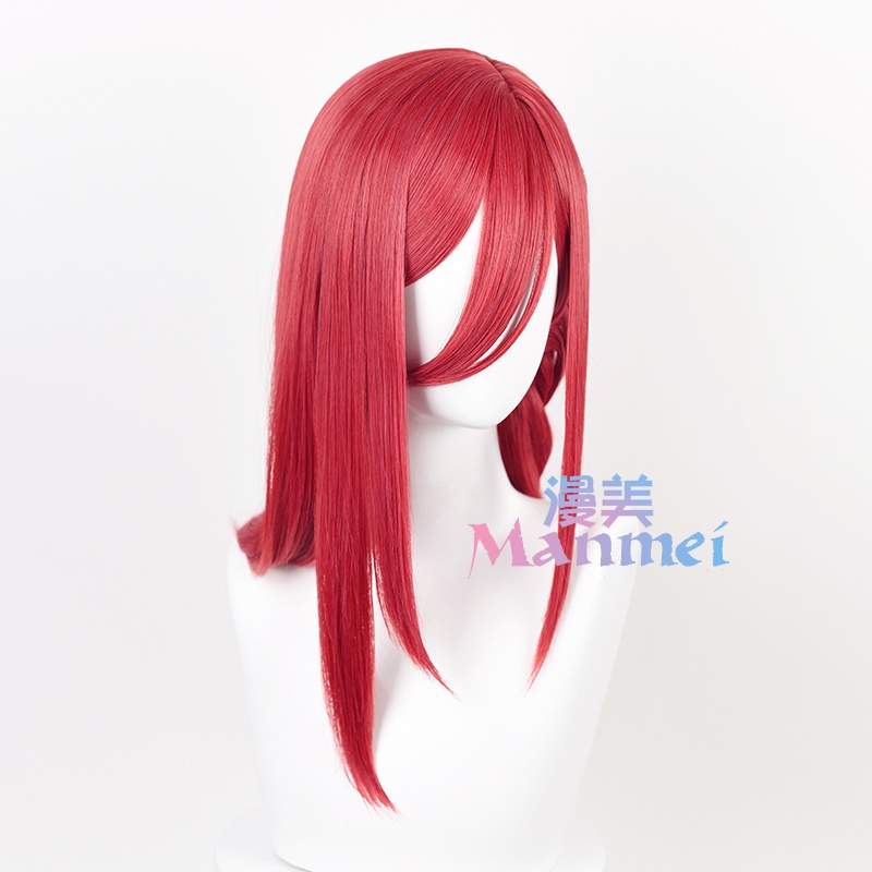 Anime BLUE LOCK Chigiri Hyoma Cosplay 53cm Wine Red Braided Hair Heat Resistant Synthetic Wigs