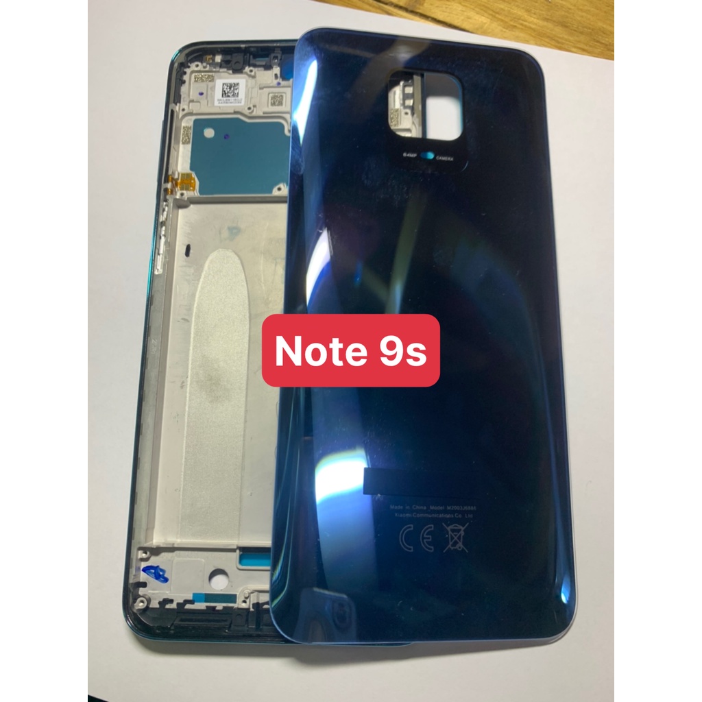 bộ vỏ/ khung viền/kính lưng zin mới điện thoại xiaomi redmi note 9s