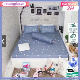 sale 79k Bộ ga kèm 2 vỏ gối poly Thỏ trắng nơ đỏ 1m8