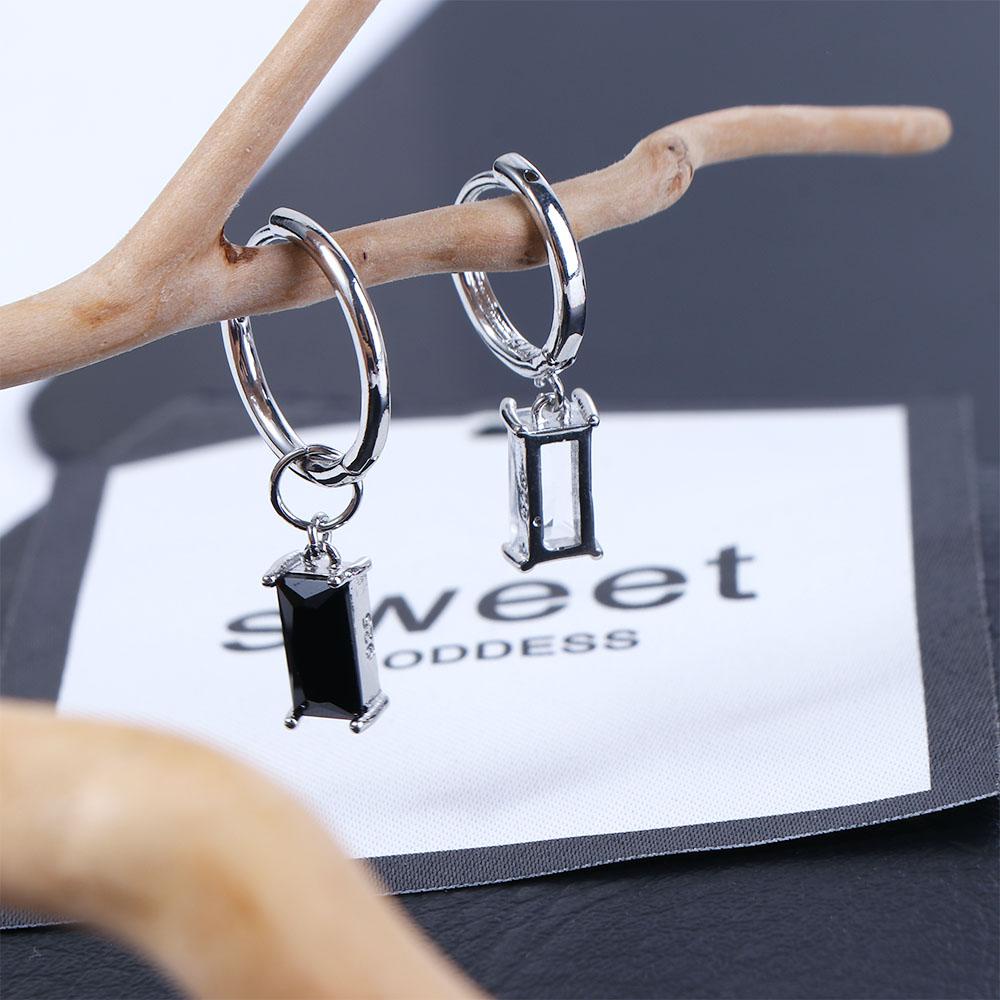 Bông Tai Tròn Phong Cách Gothic Punk Thời Trang Cho Nữ|Khuyên Tai Thép Titan Đính Đá Zircon Thời Trang