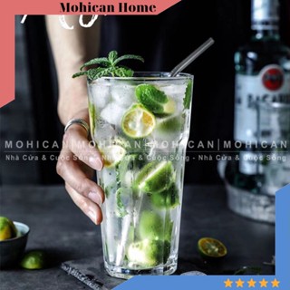 Ly thủy tinh cà phê sọc khía 380ml, cốc thủy tinh Lucky Centra Hi Ball uống soda, cao cấp Thái Lan dầy, đẹp LUKG-10005