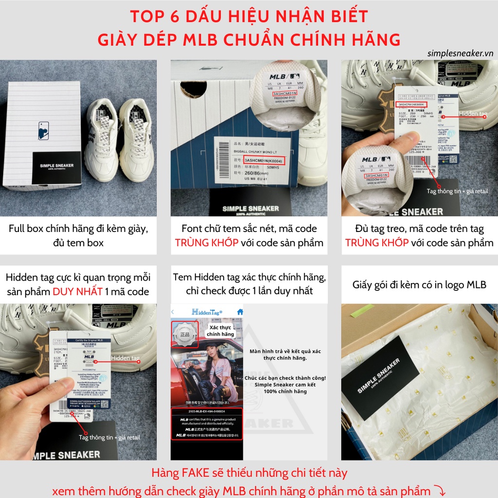 Giày MLB NY Chính Hãng 🔴SIMPLE SNEAKER🔴 MLB Big Ball Chunky Lite New York Yankees