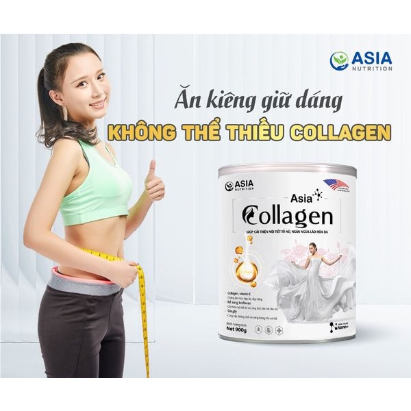 Sữa bột dinh dưỡng Asia Collagen ASIA NUTRITION 900g giúp cải thiện nội tiết tố nữ và ngăn ngừa lão hóa