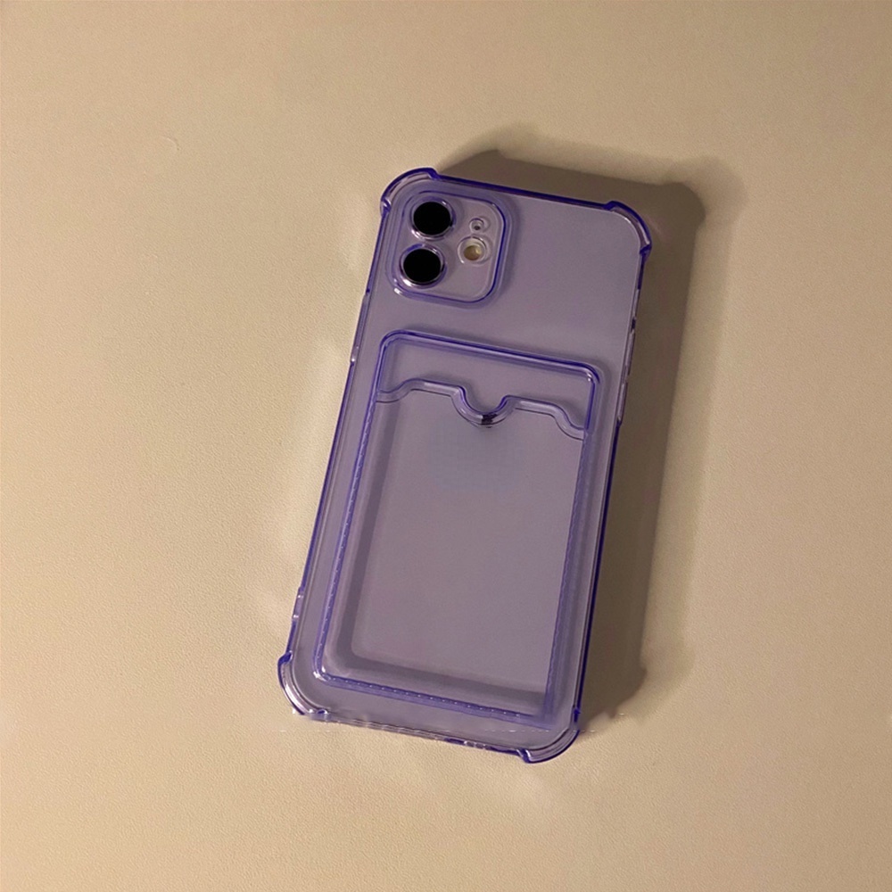 Ốp Điện Thoại TPU Mềm Trong Suốt Chống Sốc Dạng Ví Đựng Thẻ Cho IPhone 14 13 12 11 Pro Max XS XR 8 7 Plus SE
