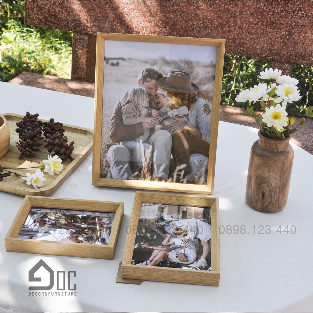 Khung Ảnh Gỗ Nhiều Kích Thước Trang Trí Phòng Khách, Phòng Ngủ Góc Decor KH13