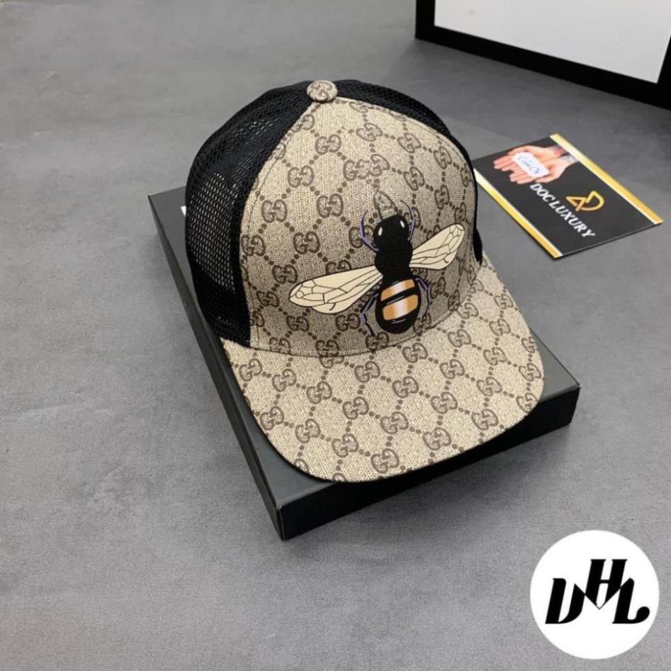 Mũ lưỡi trai gucci nam cao cấp form dáng chuẩn ôm đầu in hình con ong vàng cao cấp