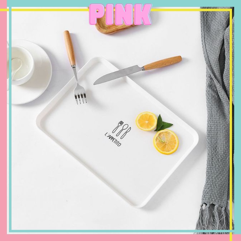 Khay Dĩa Đựng Đồ Ăn Sáng Khay Chén Dĩa Đựng Hoa quả Đồ Ăn Vặt PINKWISH HA206
