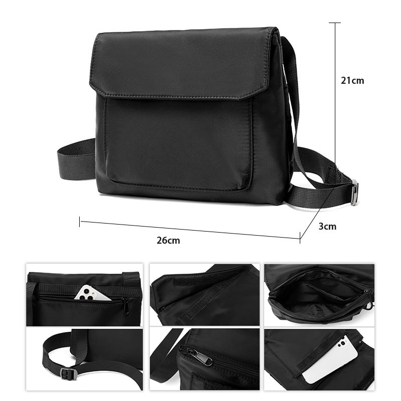 Túi Đeo Chéo Nhỏ Phong Cách hip hop Đường Phố Hợp Thời Trang Cho Nam