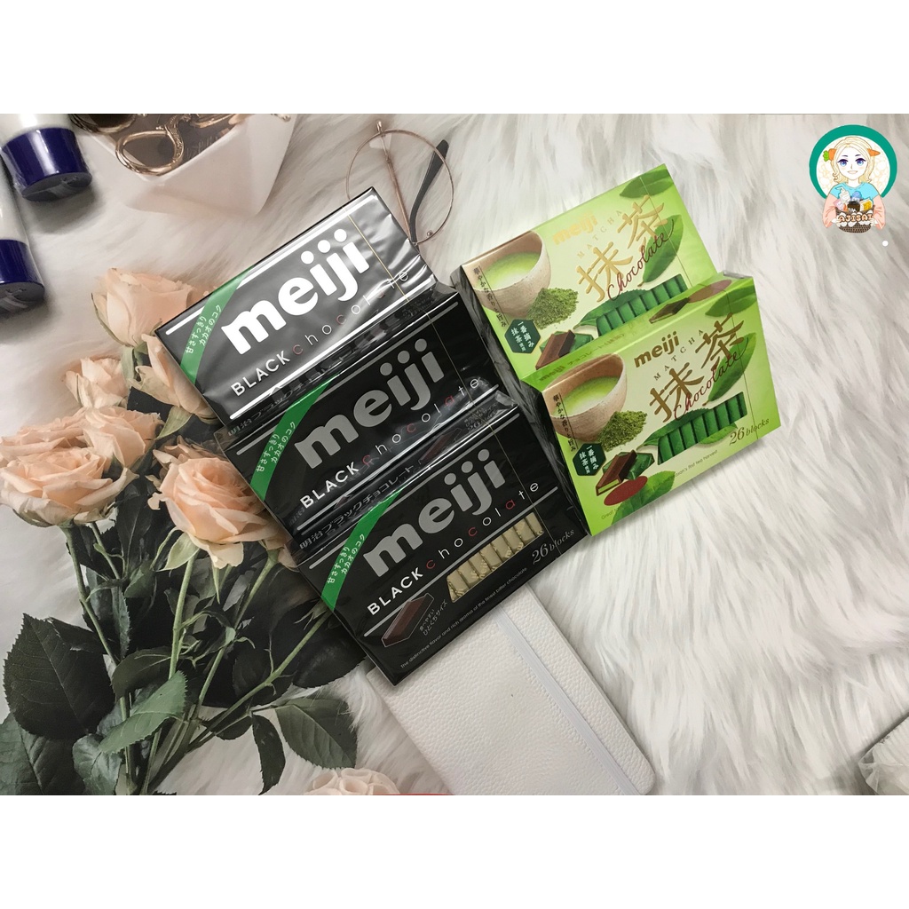Socola Meiji Nhật Bản - Socola đen/Matcha/nhân Hạnh nhân