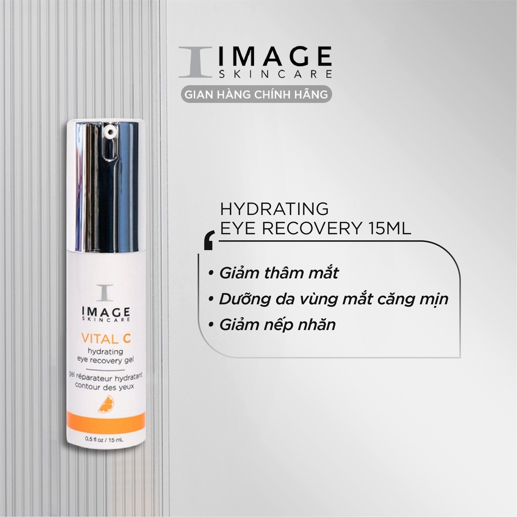 Kem Dưỡng Mắt Giảm Thâm Quầng, Nếp Nhăn Và Chống Oxy Hóa IMAGE Skincare Vital C Hydrating Eye Recovery Gel 15ml