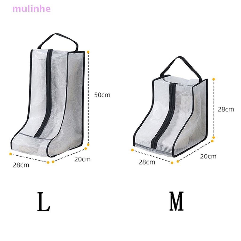 Túi Đựng Bảo Vệ Giày Bốt Trong Suốt Chống Nước Chống Bụi Có Khóa Kéo Tiện Dụng Mang Theo Du Lịch