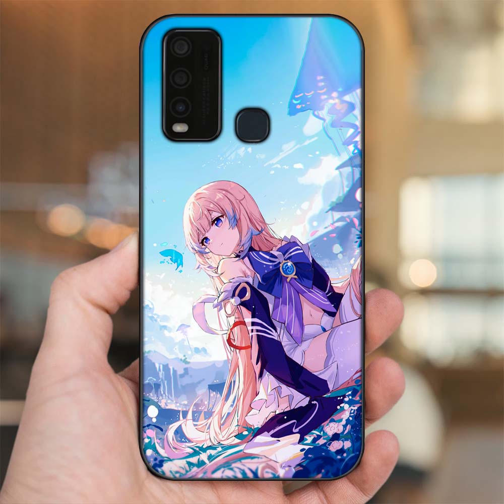 Ốp lưng Vivo Y30, Y50 viền đen in hình Sangonomiya Kokomi Genshin Impact