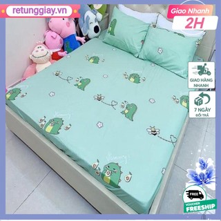 [17T3]Free Ship Bộ drap ga gối poly cotton m6/m8 ( được chọn mẫu)