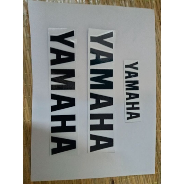 Bộ tem chữ dán yamaha màu đen