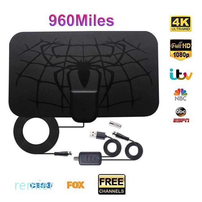 Ăng Ten Hdtv Kỹ Thuật Số Khuếch Đại Tín Hiệu Có Thể Tháo Rời Hd Kênh Nhện
