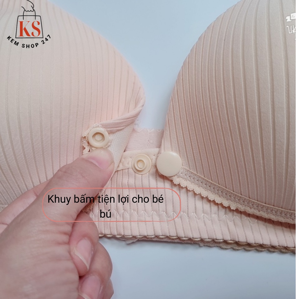 Áo ngực bà bầu, Áo lót cho con bú và sau sinh không gọng chống chảy xệ chất cotton mềm mát