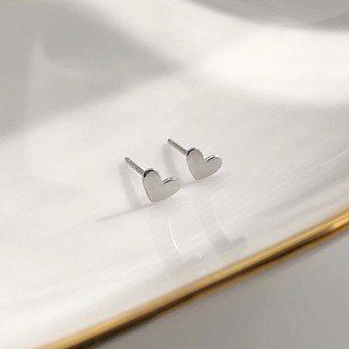 Khuyên tai bạc nữ Moon Silver, bông tai bạc nữ 925 trái tim cao cấp