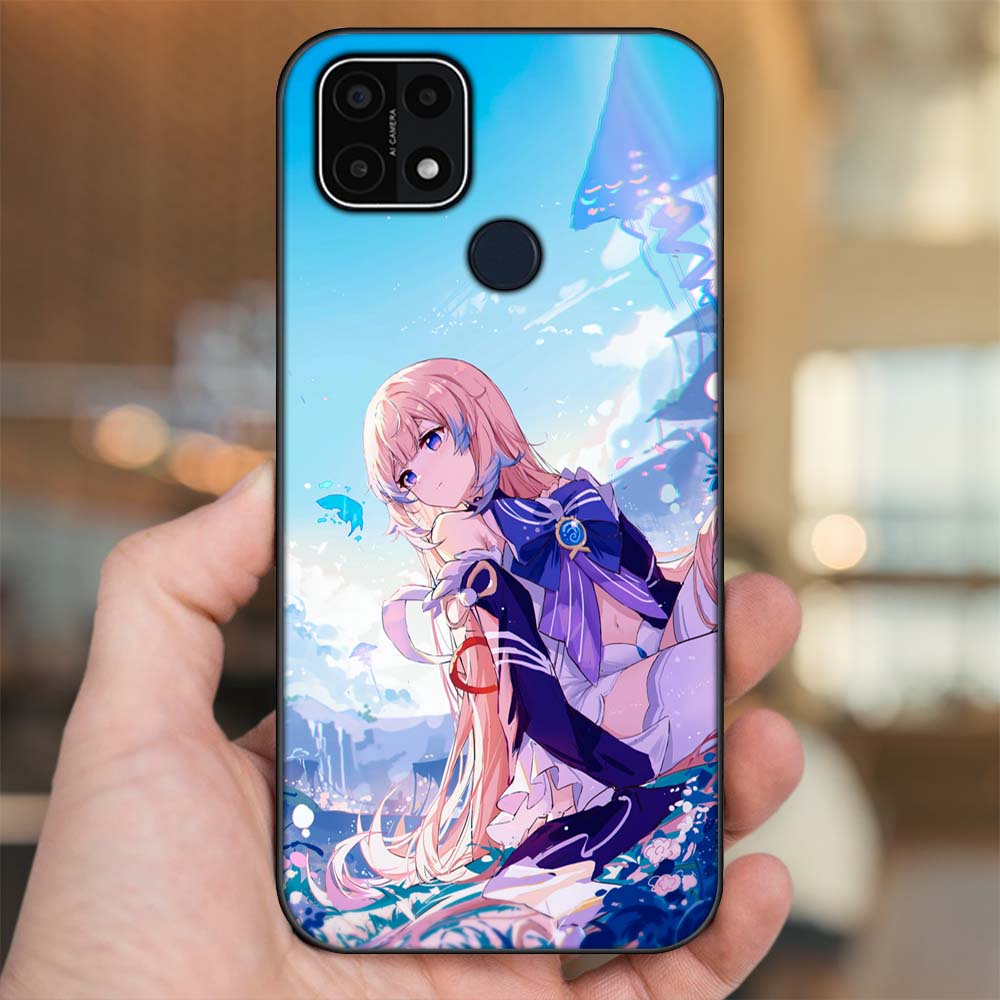 Ốp lưng Oppo A15, A15s viền đen in hình Sangonomiya Kokomi Genshin Impact