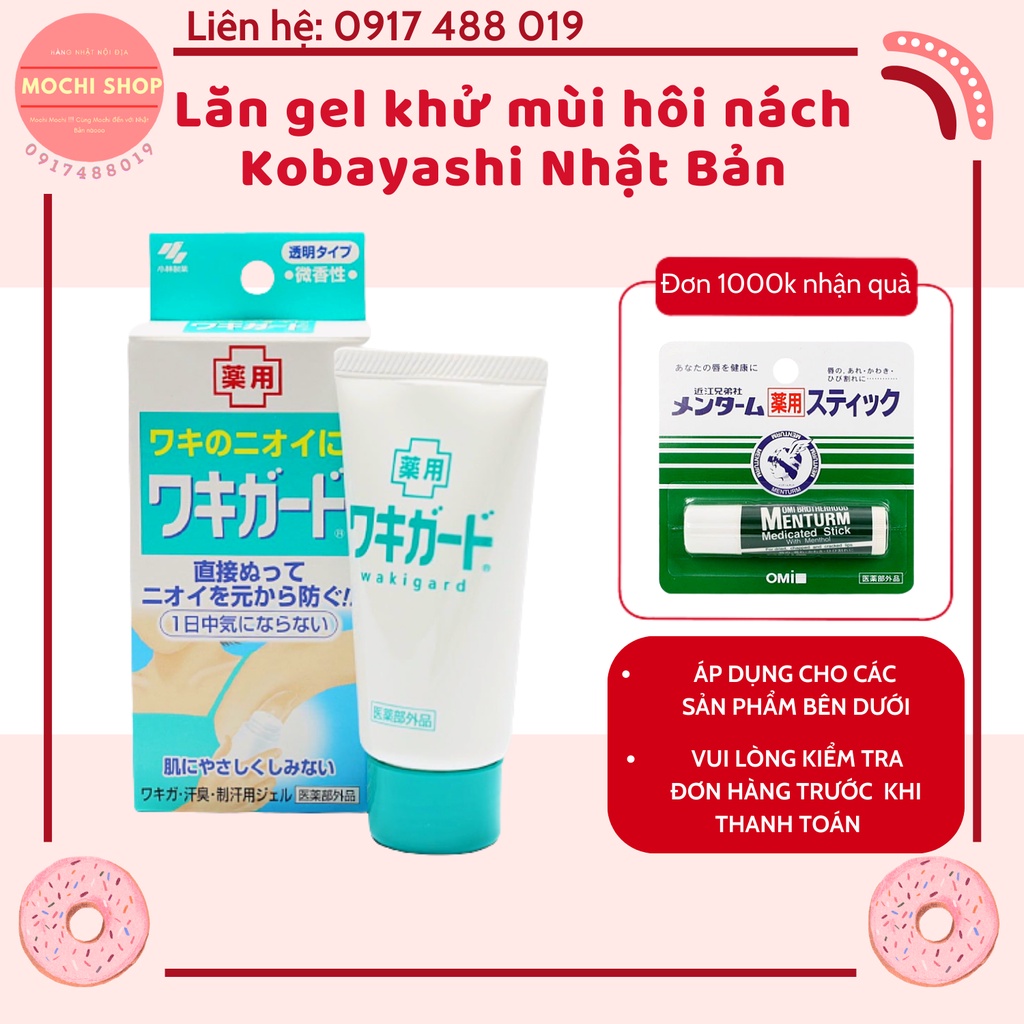 Lăn gel khử mùi hôi nách Kobayashi Nhật Bản - lăn khử mùi hôi nách kobayashi 50g