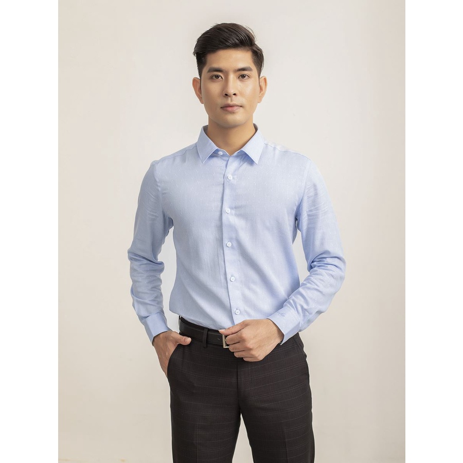 Áo sơ mi nam dài tay Aristino sợi sồi from ôm  ALS21809