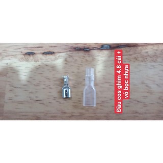 100 đầu ghim 4.8 cái cos kèm vỏ bọc nhựa mềm - dụng cụ