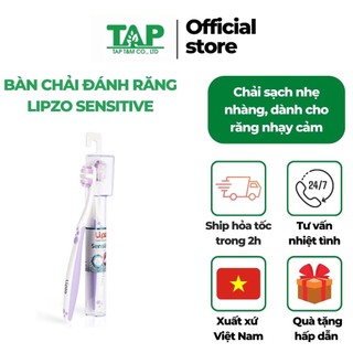 Bàn Chải Đánh Răng Lipzo Sensitive Cao Cấp Công Nghệ Chỉ Tơ Nha Khoa Kháng Khuẩn Dành Cho Răng Nhạy Cảm