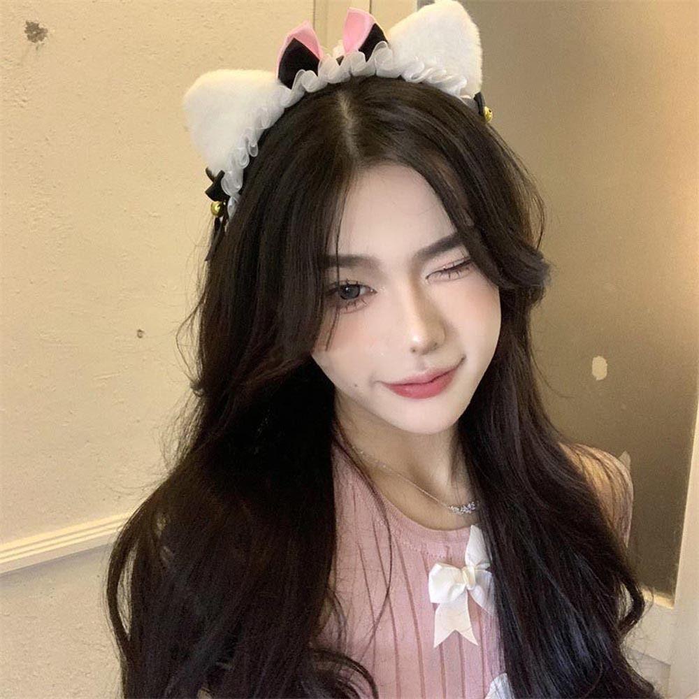 ANEMONE Băng Đô Cài Tóc Đính Chuông Dễ Thương Cho Nữ