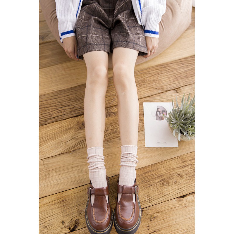 Đôi Vớ Cotton Màu Trơn Cổ Thấp JP5 Dành Cho Nữ