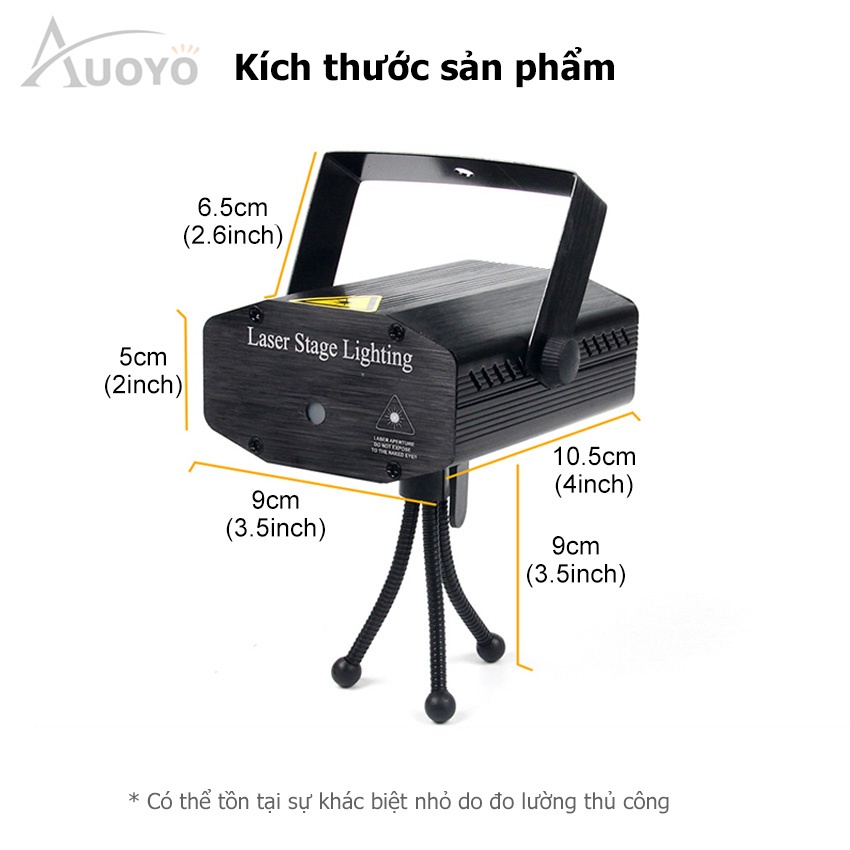 Đèn led chiếu laser DJ Auoyo RBG theo hiệu ứng nhạc thích hợp cho sân khấu KTV vũ trường