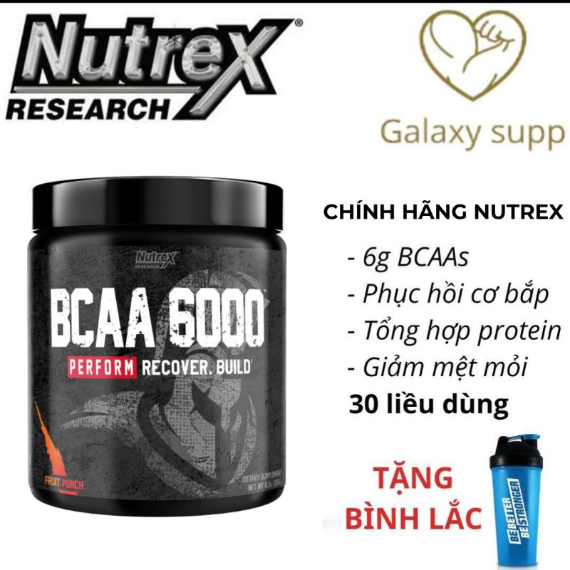 NUTREX BCAA 6000 Intra Workout Phục Hồi Cơ Bắp 30 Servings