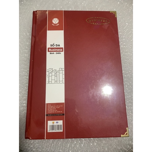 Sổ bìa da đỏ  - đen kích thước A4  240TR loại đẹp