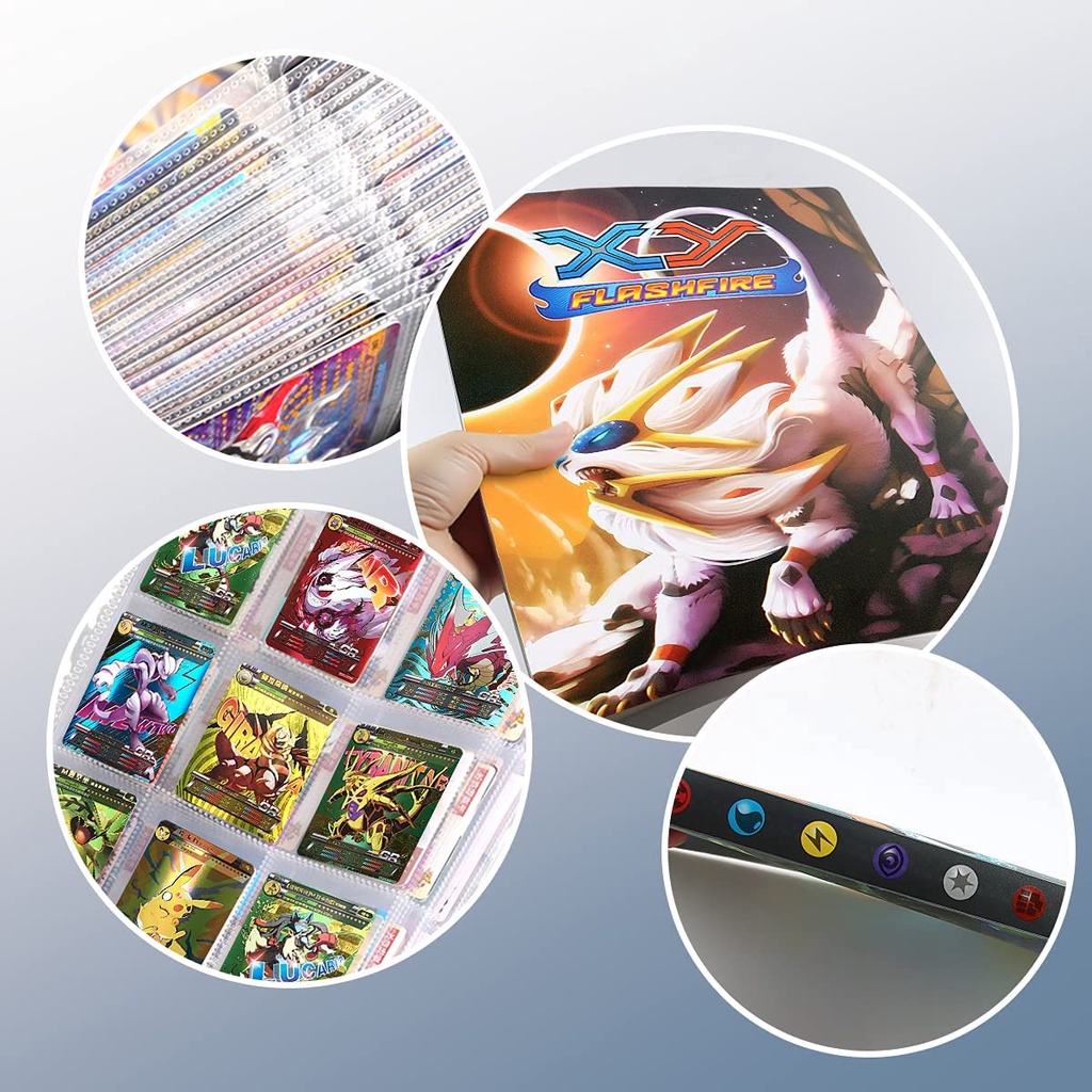 Album Đựng Thẻ Bài Pokemon,Khe Đựng 240/432 Thẻ Bài,Sách Đựng Bộ Sưu Tập Thẻ Bài Pokemon