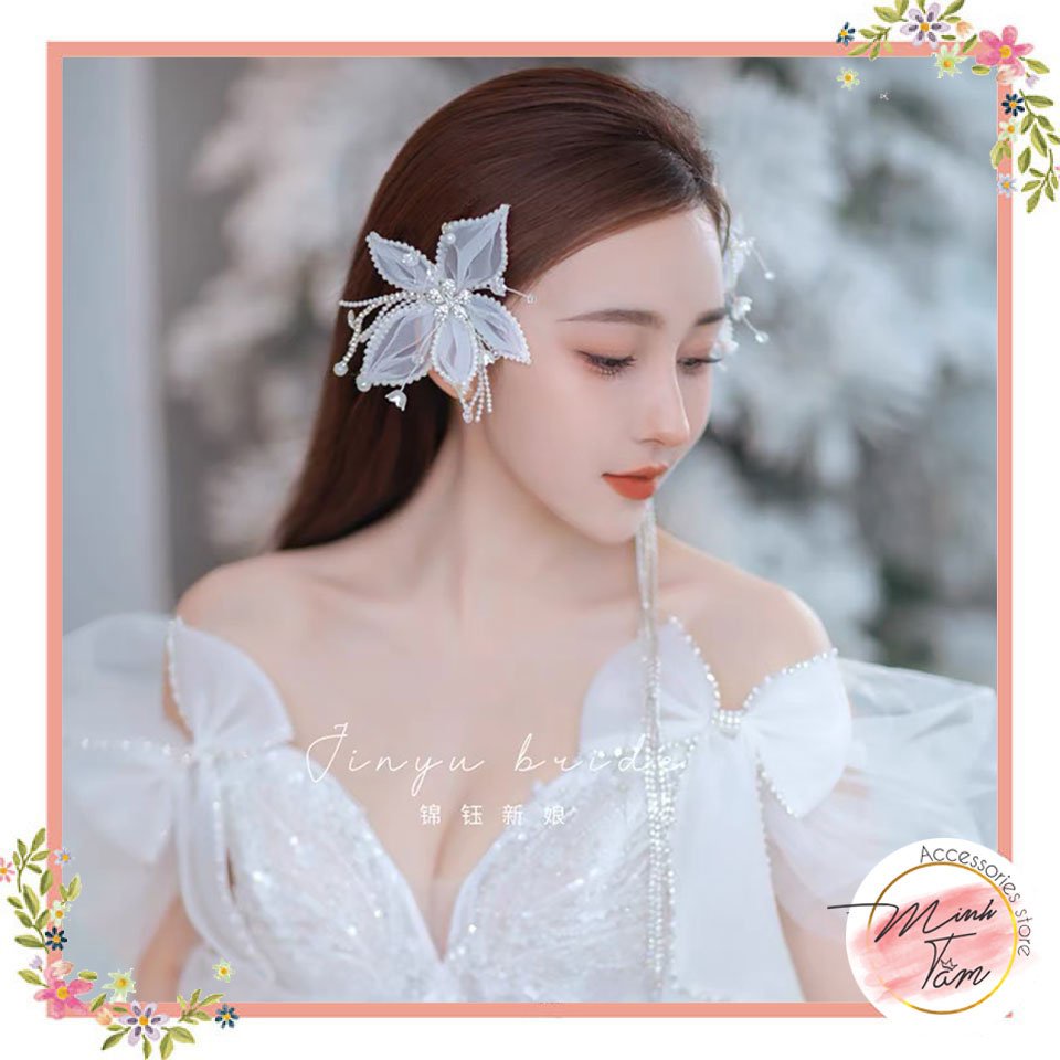 Set Cài Hoa Ngọc Trắng Cho Cô Dâu [CAI0760]