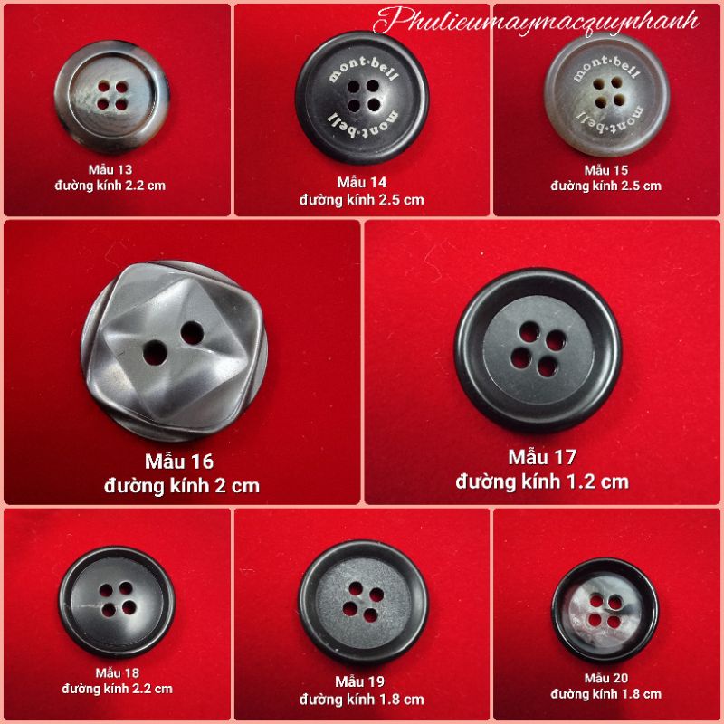 Cúc áo vest - áo manto hàng đẹp