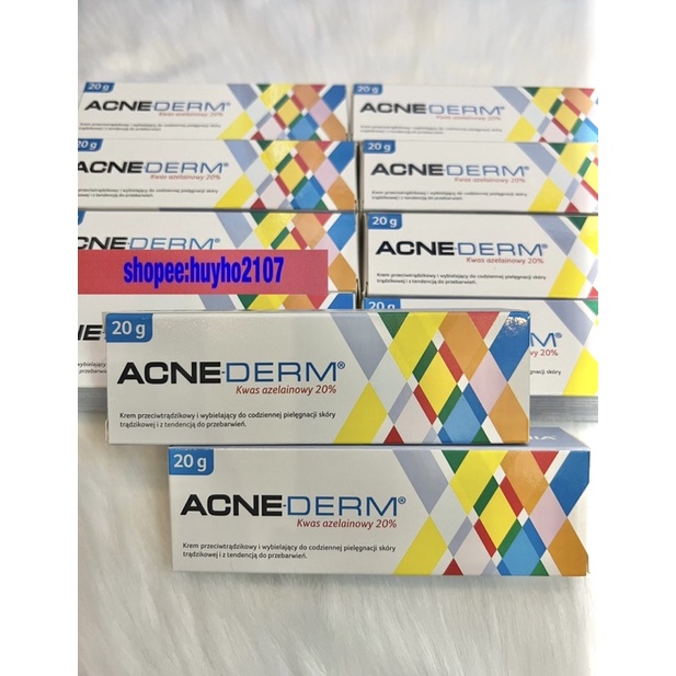 Kem Acne Derm Axit Azelaic 20% Giảm Mụn Làm Trắng Da .