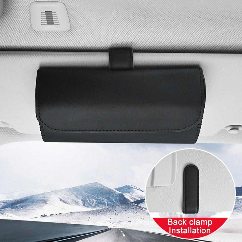 Túi Da PU Đựng Mắt Kính Xe Hơi Đa Năng Tiện Dụng