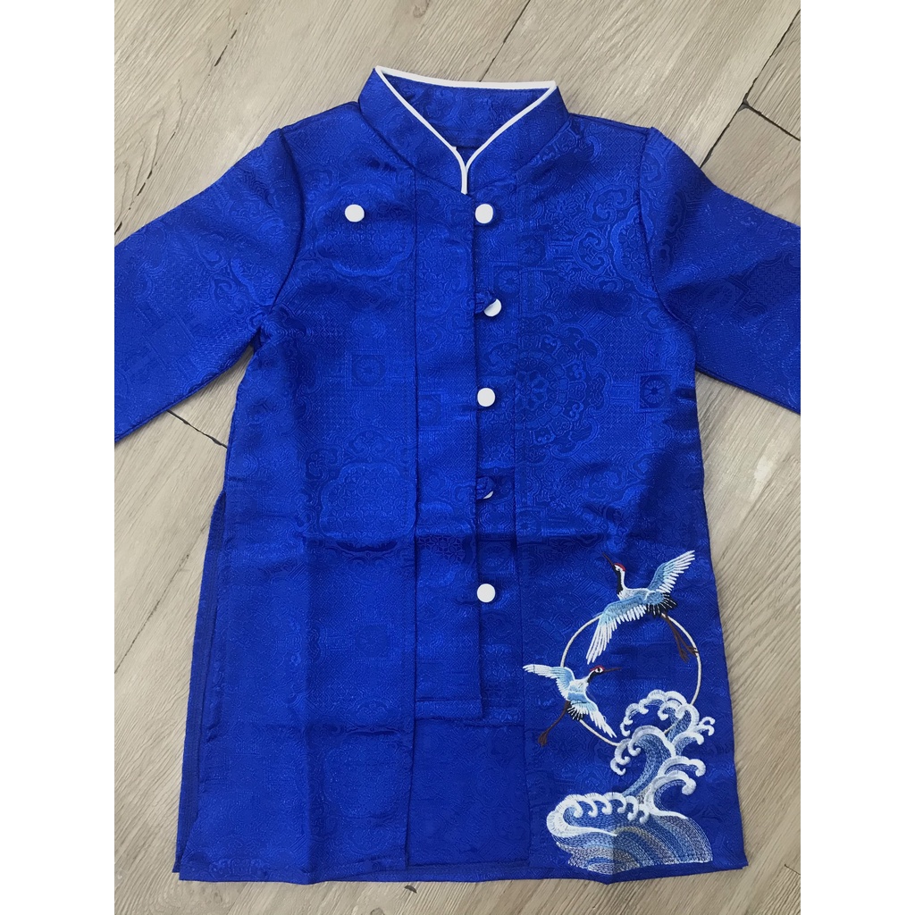 Áo dài thêu Bờm Kids/ áo gile bé trai/ Bộ Gile bé trai size 10-50kg