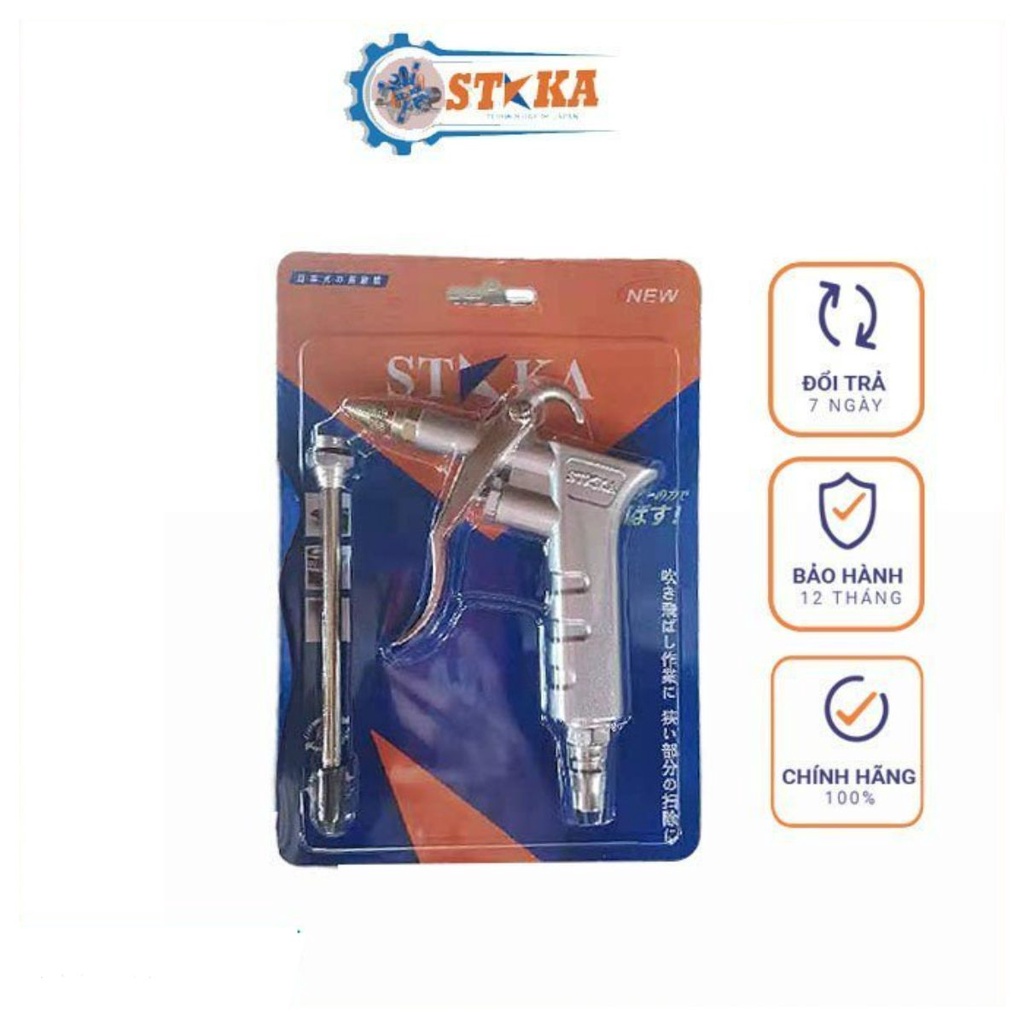 Súng Xì Khô, Xịt Bụi Rửa Xe Nhật Bản STAKA - Súng Xịt Hơi Khí Nén Chính Hãng, Bảo Hàng 12 Tháng