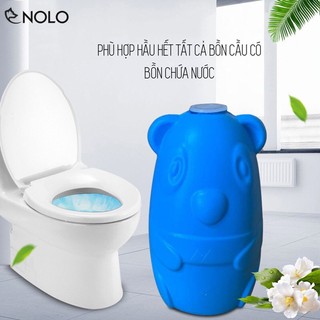 Combo 2 Lọ Thả Bồn Toilet Tẩy Bồn Cầu Siêu Nén Hình Con Gấu Khử Mùi Ố Vàng Ngăn Vi Khuẩn