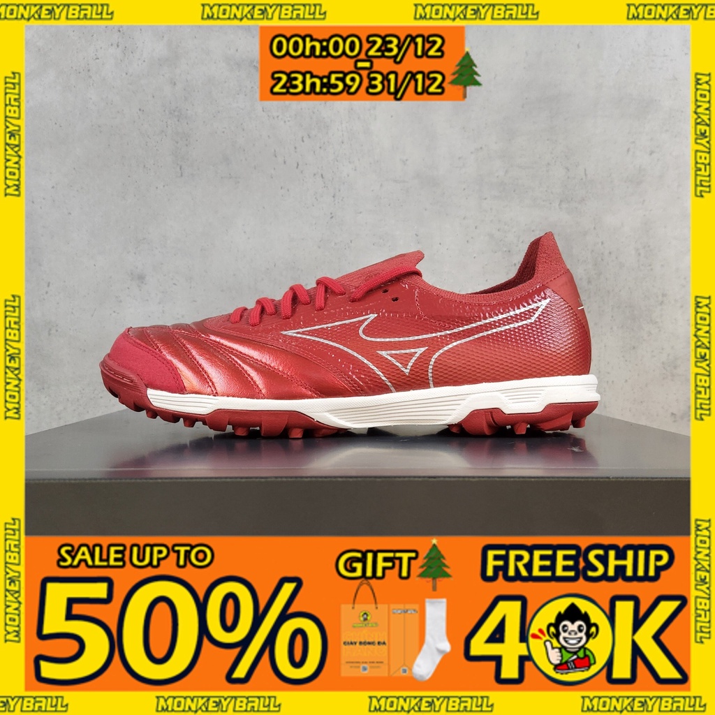 [CHÍNH HÃNG 100%] Giày đá bóng Mizuno Morelia Neo Sala Beta Japan TF - Q1GB229060 - Đỏ Mận